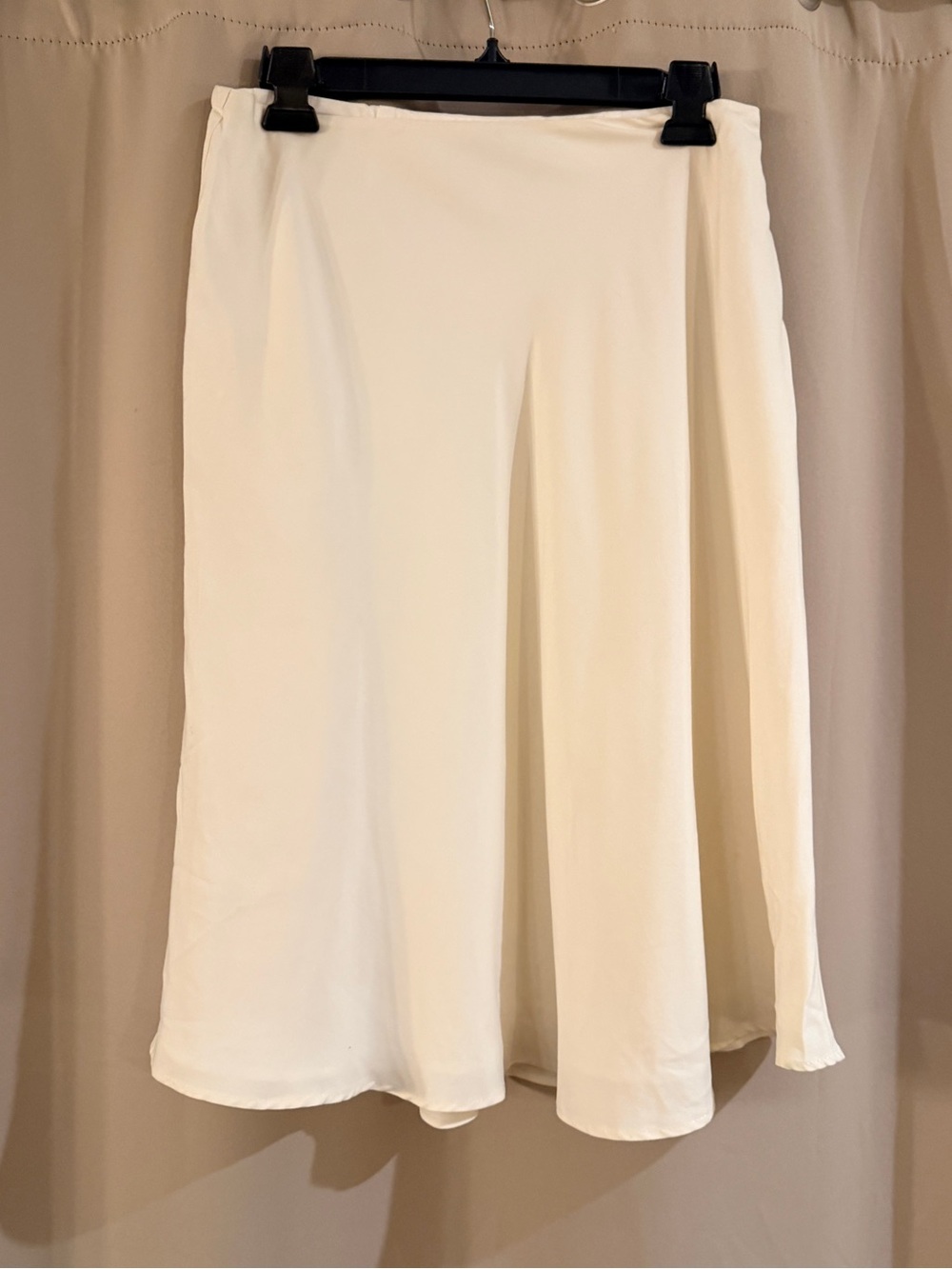 Coldwater Creek Cream Silk  Skirt